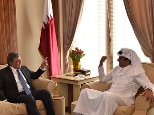 11. Cumhurbaşkanı Abdullah Gül, Katar Emiri Tamim bin Hamad es-Sani ile görüştü